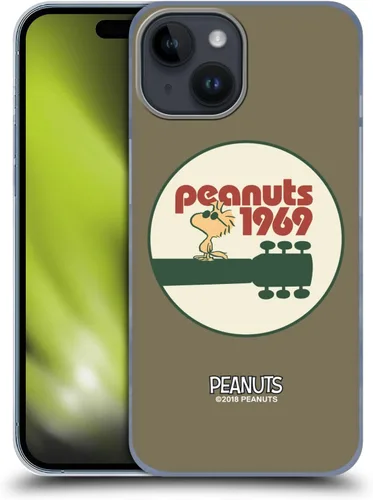 Miniatura 126 de Head Case Designs Funda rígida con licencia oficial de Peanuts Snoopy Woodstock Far Out Woodstock 50th compatible con Apple iPhone 15 Plus