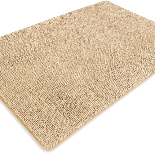 Miniatura 138 de Alfombra de baño pequeña de 12 x 18 pulgadas, lavable y absorbente, antideslizante, alfombra de baño de felpilla gruesa y suave para baño, ducha