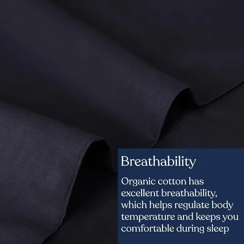 Miniatura 6 de GOTS Certified 100% Organic Cotton Flat Sheet, 400TC Long Staple Cotton, Ultra Soft, Silky, Moisture-Wicking, Smooth & Breathable, Best Sheets for