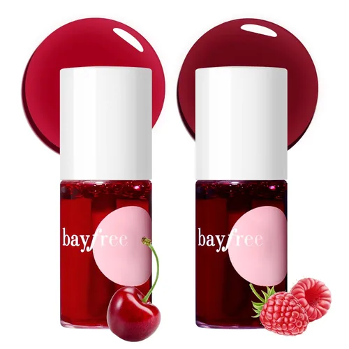 Juego de tinte para labios bayfree, tinte coreano ligero y no pegajoso, colorete y tinte para labios líquido resistente al agua de larga duración, a