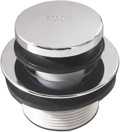 Tapón de drenaje de bañera con buje de plástico ABS, se adapta a interiores de 1-1/2 pulgadas o 1-3/8 pulgadas, fácil de instalar, cromado chapado
