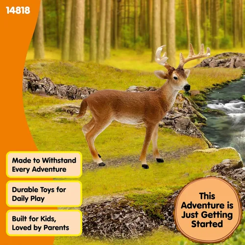 Miniatura 3 de Schleich Wild Life, Figura de Animal, Juguetes de Animales para Niños y Niñas de 3-8 Años de Edad, Venado de Cola Blanca, Edades 3+