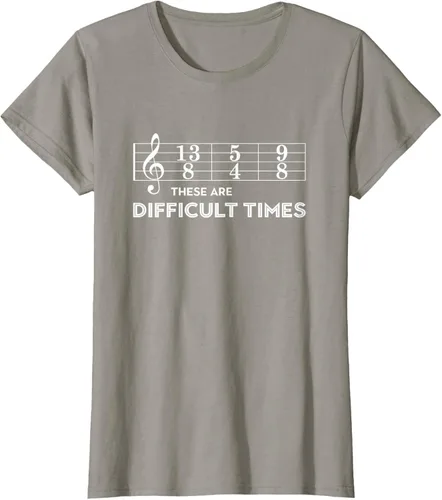 Miniatura 52 de Musician - Camiseta con texto en inglés "These are Difficult Times", talla S