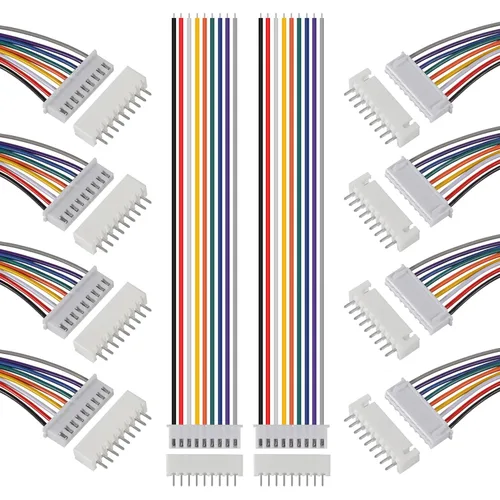 Miniatura 17 de ACEIRMC XH - Juego de conectores JST-XH, 10 pares, conector macho y hembra de 3 pines, adaptador de enchufe con cable plano de 7.874 in, 26 AWG