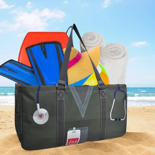 Miniatura 72 de NGIL Bolsa de comestibles reutilizable extra grande plegable de gran tamaño para comestibles, almacenamiento, picnic, playa, Bronco-negro occidental