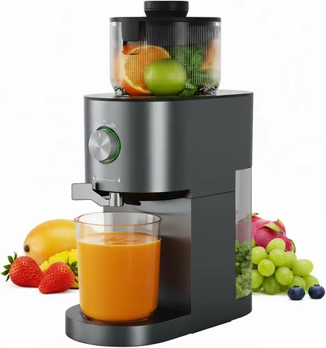 Miniatura 8 de Marsail Exprimidor lento, máquinas exprimidoras de prensa en frío con modos suaves y duros, exprimidor de alto rendimiento de jugo para verduras