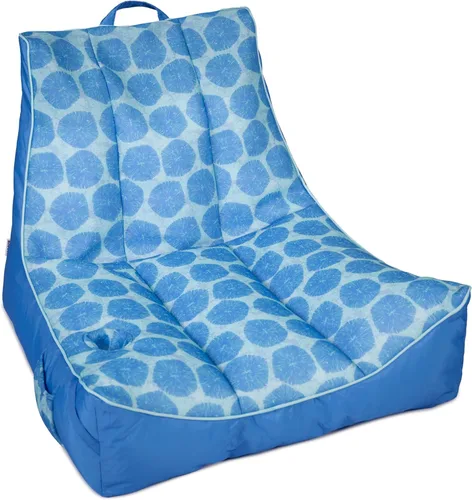 Miniatura 28 de Big Joe Captain's Float - Tumbona para piscina, no necesita inflado, malla de doble cara con rayas náuticas americanas, tela de drenaje rápido, 3