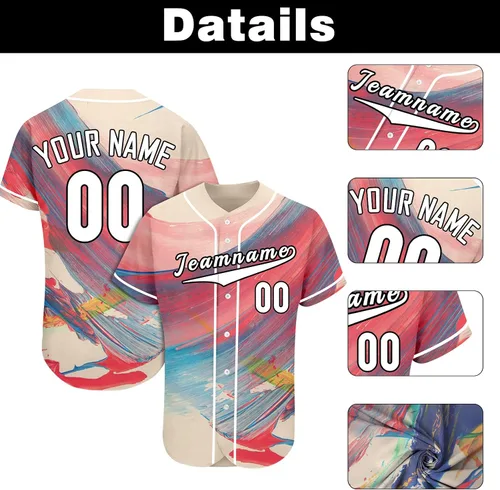Miniatura 5 de Camiseta de béisbol personalizada con nombre del equipo y números impresos personalizados, uniformes deportivos para hombres, mujeres, jóvenes
