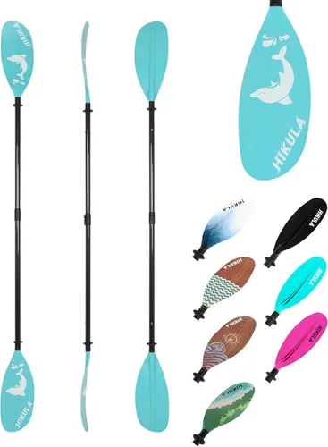 Miniatura 9 de Adjustable Carbon Fiber Shaft Kayak Paddle, Kayaking Oars with Reinforced Nylon Blade for Adults, 4 Piece, 86in/220cm to 90in/230cm