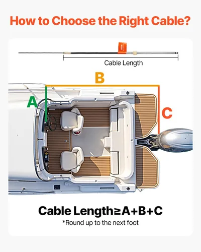 Miniatura 6 de Kit de Sistema de Dirección para Barco VEVOR