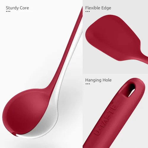 Miniatura 5 de U-Taste - Juego de utensilios de cocina de silicona: accesorios de cocina de alta resistencia al calor de 13.6 pulgadas de largo, accesorios de (4)