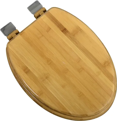 Miniatura 9 de 5Q1E1-17BR - Asiento de inodoro de madera natural con acabado decorativo, incluye bisagra Vari-Adjust Lok-Down R'N'C, alargado, roble claro