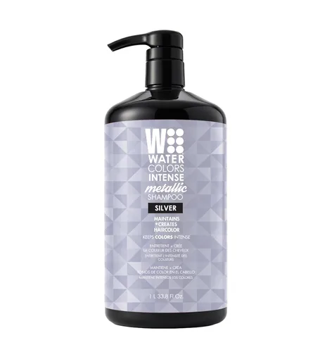 Champú de color de agua para el cabello plateado metálico 1 litro (33.8 fl oz)