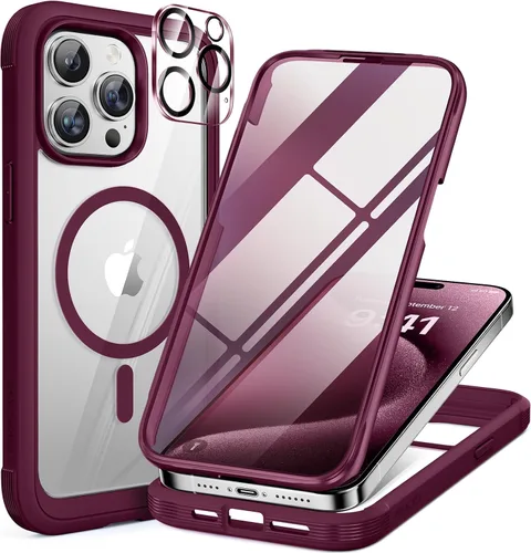 Miniatura 167 de Miracase Funda para iPhone 13 de 6.1 pulgadas, [sin burbujas] funda de teléfono de cuerpo completo con pantalla de vidrio completa integrada, sin