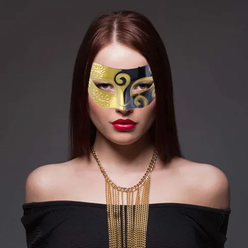 Miniatura 6 de Giveme5 14 máscaras venecianas unisex para mascarada, estilo vintage, estilo jazz, para mujeres y hombres, para disfraz de Halloween, medio