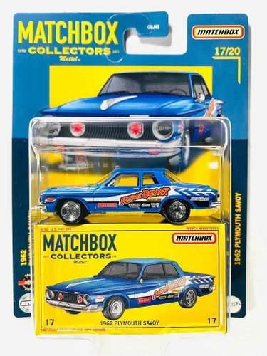 Miniatura 3 de Matchbox Coleccionistas 17/20 1962 Plymouth Savoy (azul) Escala 1:64
