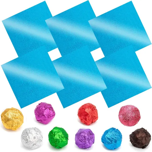 Miniatura 18 de Envolturas de caramelo de papel de aluminio – Papel de regalo de chocolate, 300 piezas, envoltorio de barra de chocolate casera, embalaje