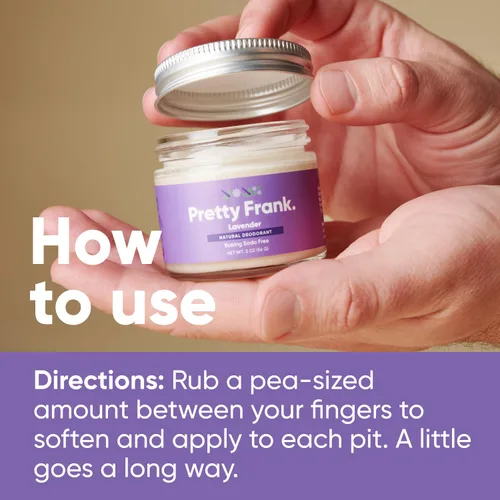 Miniatura 3 de Pretty Frank Lavender - Pasta desodorante sin aluminio (anteriormente Primal Pit Paste) sin bicarbonato de sodio, piel sensible, control de olores