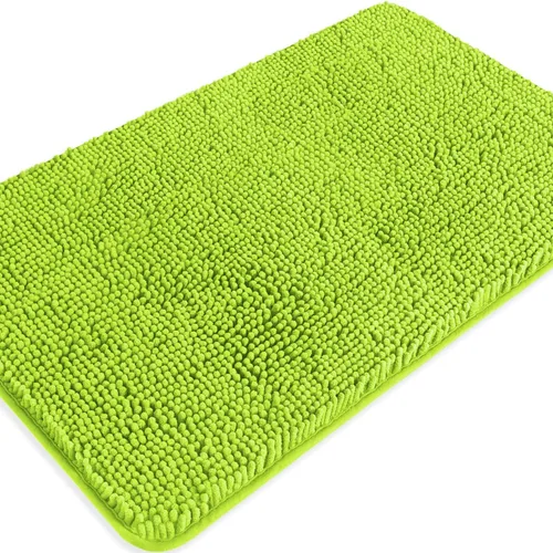 Miniatura 201 de Alfombra de baño pequeña de 12 x 18 pulgadas, lavable y absorbente, antideslizante, alfombra de baño de felpilla gruesa y suave para baño, ducha
