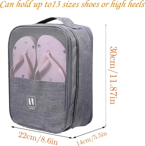 Miniatura 2 de Li'segarote Bolsas de zapatos para viajes, paquete de 6 bolsas grandes multicolor para zapatos para hombres y mujeres, bolsa organizadora de zapatos