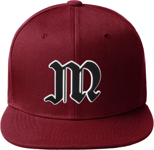 Miniatura 587 de Daxton Gorra clásica con visera de billete plano con letras del alfabeto inglés antiguo de la A a la Z