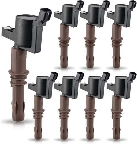 ENA Juego de 8 bobinas de encendido de maletero marrón compatibles con Ford Lincoln Mustang F150 F250 F350 F450 F550 F650 F750 F53 F59 Expedition