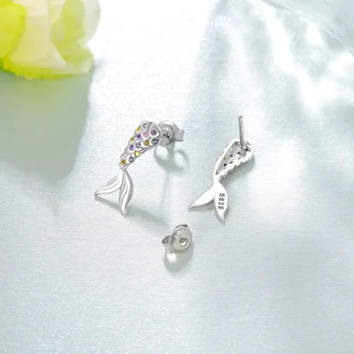 Miniatura 4 de Aretes de plata de ley 925 para mujer diseño de animales lindos para amantes de los animales regalos de joyería para mujeres mamá hija esposa Plata
