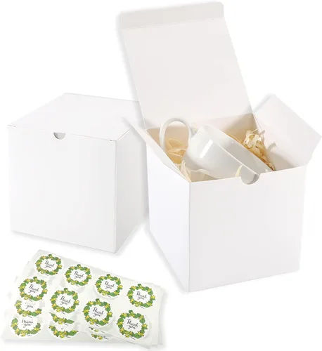 Frantis Paquete de 24 cajas de regalo pequeñas de 3 x 3 x 3 pulgadas con tapas para cajas de regalo de fiesta, cajas de adorno, cajas de regalo de