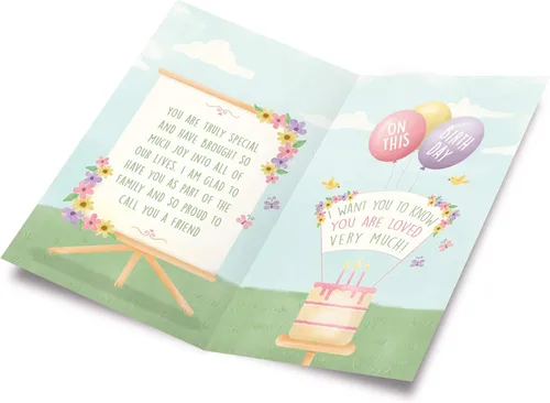 Miniatura 2 de Prime Greetings Tarjeta de feliz cumpleaños para nuera, hecha en Estados Unidos, ecológica, tarjeta gruesa con sobre de primera calidad de 5 x 7.75