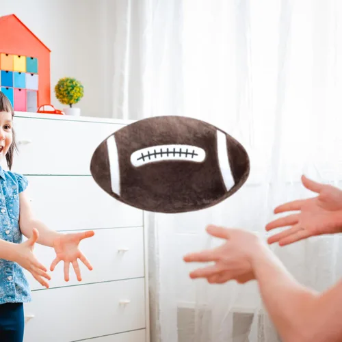 Miniatura 3 de Almohada de fútbol mullida, almohada de fútbol suave y duradera, regalo para decoración de habitación de niños, estilo de invierno