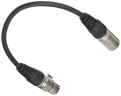 Miniatura 2 de Pulse PLS00348 5 Pin XLR macho a 3 pines XLR hembra DMX adaptador de plomo, 0.7 ft, negro