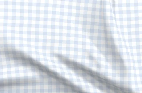 Spoonflower Tela – Cuadros a cuadros Chambray Azul Blanco Clásico País Tradicional Impreso en Petal Signature Cotton Fabric by the Yard – Coser