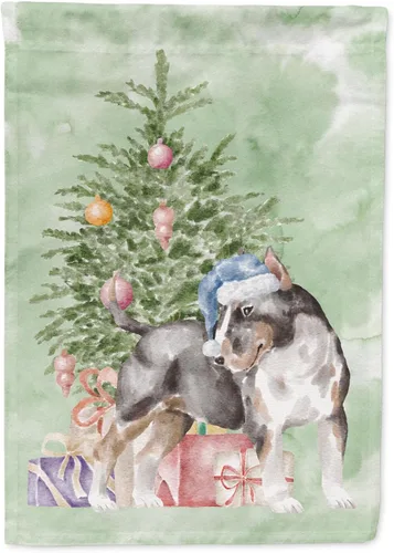 Miniatura 78 de Caroline's Treasures CK8213GF Bulldog Inglés #2 Regalos de Navidad y árbol de jardín Bandera de buzón Bandera decorativa para patio exterior, patio