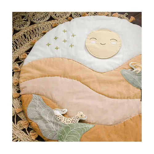 Miniatura 5 de Crane Baby Alfombra de juego, alfombra de suelo para bebés y niños pequeños, 36 x 36 pulgadas, zoológico safari