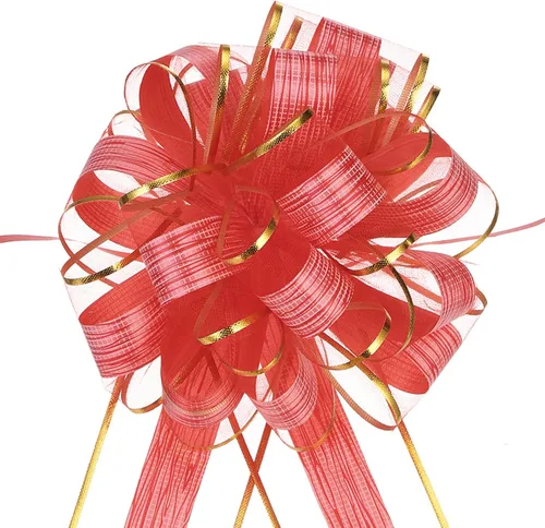 Miniatura 21 de MECCANIXITY 20 lazos grandes de 7 pulgadas para envolver regalos, cinta de organza color blanco crema para cestas de boda, regalos de fiesta