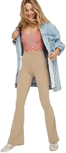 Miniatura 2 de TOPYOGAS - Pantalones de yoga estilo casual para mujer pierna con corte de bota leggings de cintura alta cruzada en V pantalones de entrenamiento