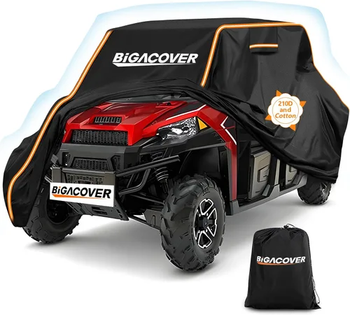 Miniatura 8 de Funda UTV de 2 plazas para Can am Maverick X3/Yamaha YXZ 1000R/RZR Pro XP con tiras reflectantes, resistente al viento, impermeable, para todo tipo