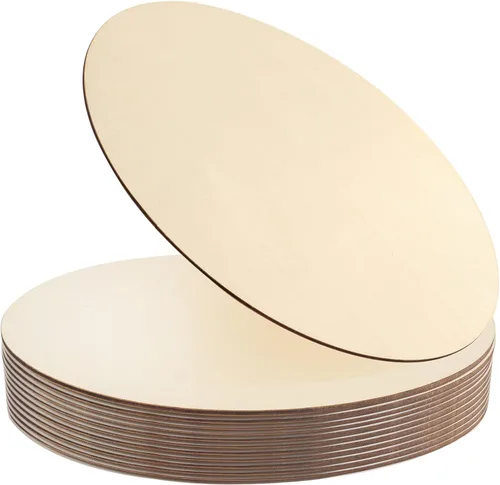Miniatura 9 de 5 círculos de madera de 14 pulgadas para manualidades, sin terminar en blanco, recortes de madera para manualidades, colgador de puerta, letrero