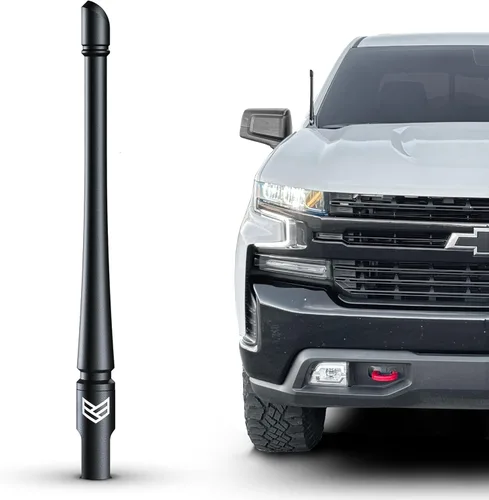Miniatura 8 de RONIN FACTORY Antena de camión para accesorios Chevy Silverado y GMC Sierra, antirrobo, segura para lavado de autos, antena de repuesto corta