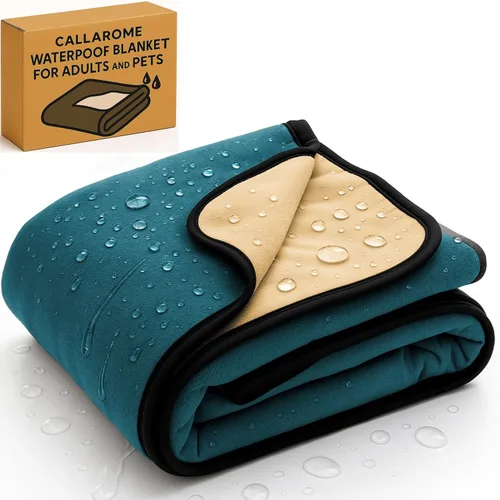 Miniatura 12 de Manta impermeable para cama o sofá - Manta impermeable suave y a prueba de fugas, resistente al agua y a las manchas, fácil de limpiar, cubierta