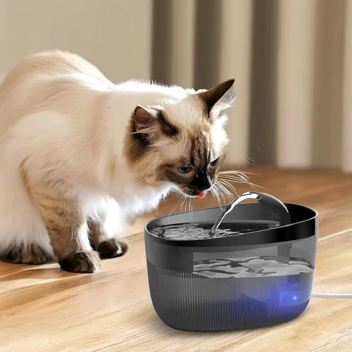 Miniatura 7 de Fuente de agua para gatos de 74 oz/2.2 L, dispensador automático de agua para mascotas para interiores con bomba ultra silenciosa, 2 modos de flujo