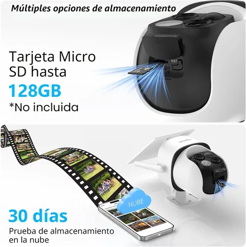 Miniatura 7 de Cámaras de seguridad inalámbricas para exteriores wansview - Cámaras de seguridad para el hogar de lente dual 2K, vista de 360°, alimentadas por
