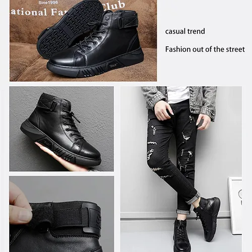 Miniatura 7 de DevilAngel Botas italianas de piel de cachemira para hombre