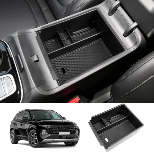 Miniatura 12 de 2025 2026 T ucson Accesorios para Hyundai T ucson 2022-2025 2026 2026 Organizador de consola central, caja de almacenamiento, reposabrazos