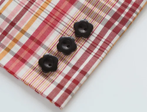 Miniatura 2 de 150 botones en forma de flor de 1/2 pulgada (0.492 in) para coser camisas, botones de resina negra para proyectos de manualidades, álbumes de Negro