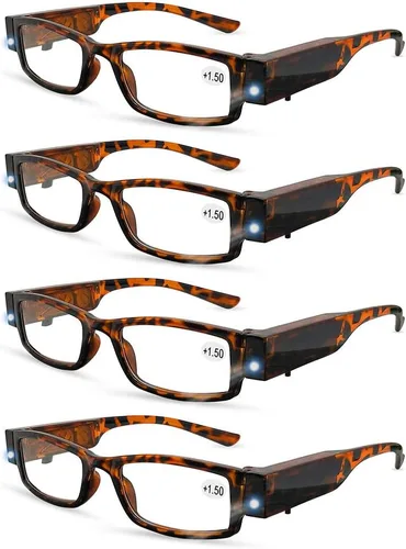 Gafas de lectura con luces LED lectores con luces Lector de lupa +59.1 in