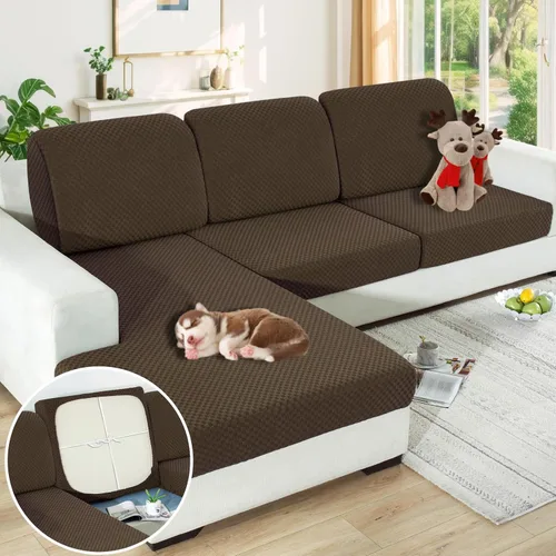Miniatura 17 de YEMYHOM 【Liquidación】 Fundas Elásticas para Cojines de 1 Pieza, Fundas de Cojín de Asiento para Sofá y Silla, Funda Suave de Sofá de Repuesto