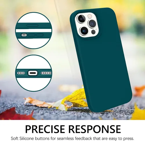 Miniatura 460 de GUAGUA Funda compatible con iPhone 17 Pro Max de 6.9 pulgadas, silicona líquida, goma de gel suave, delgada, forro de microfibra delgada