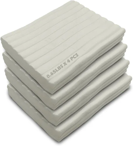 ReArt Arcilla de modelado a base de aceite no seca, 2.6 libras, arcilla reutilizable no endurecida, no tóxica, sin hornear, base de aceite Blanco