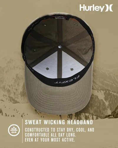 Miniatura 24 de Hurley Gorras para hombre - One & Only Flexfit Textures Cap - Sombreros ajustados para hombre, S-XL